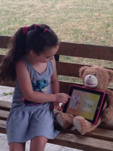 William and Natalia engaging with Bluebee Pals